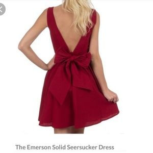 NWT Lauren James Open Back Seersucker Dress.